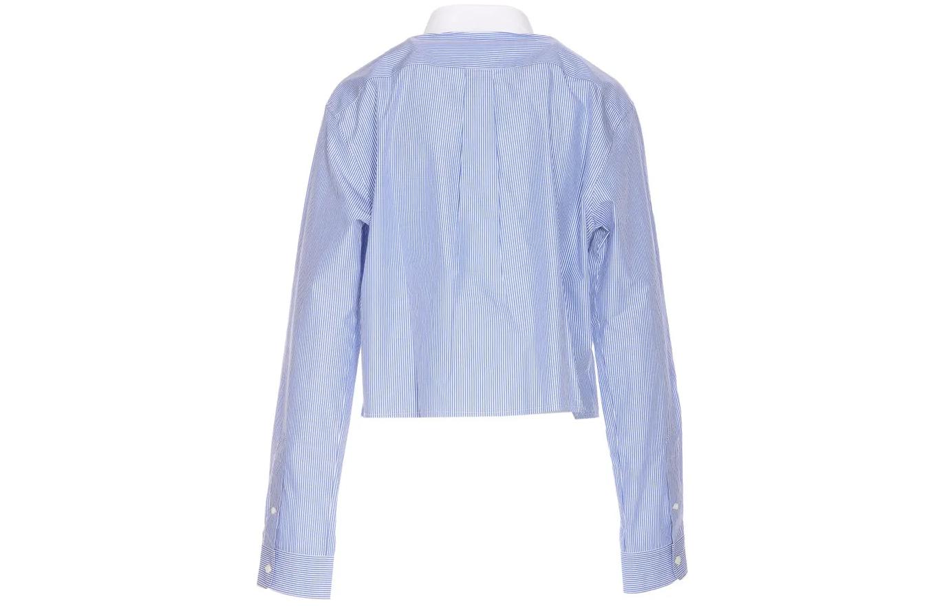 (Women) MIU MIU  Blue Striped Collared Long Sleeve Fitted Crop Shirt MK1833SOOO139CF0X75 圖 3