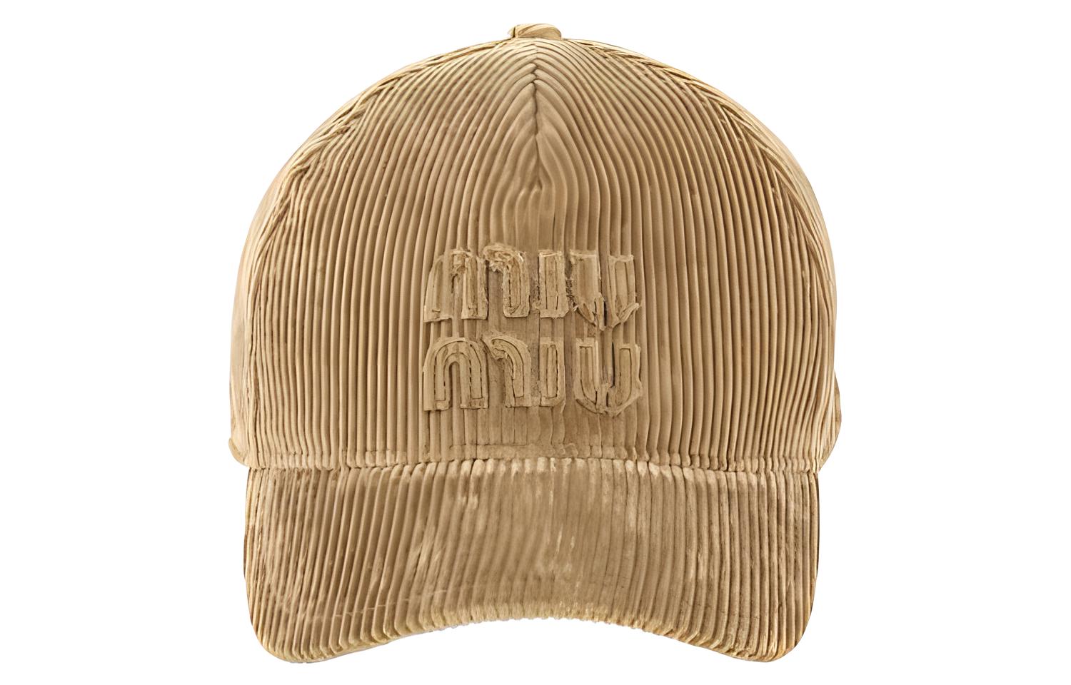 (Women) MIU MIU  Brown Fabric Baseball Cap with Logo. 5HC1792F81F0401