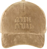 (Women) MIU MIU Brown Fabric Baseball Cap with Logo. 5HC1792F81F0401 (Women) MIU MIU Brown Fabric Baseball Cap with Logo. 5HC1792F81F0401