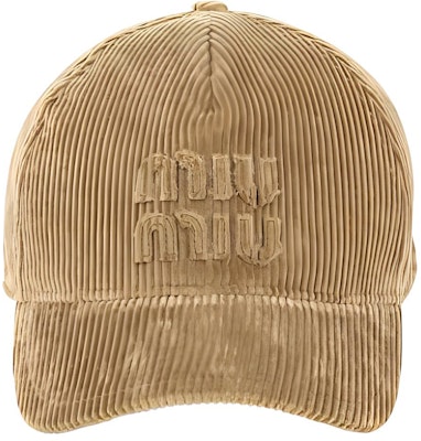 (W) MIU MIU 棕色布料棒球帽附logo. 5HC1792F81F0401 Buy (W) MIU MIU 棕色布料棒球帽附logo. 5HC1792F81F0401