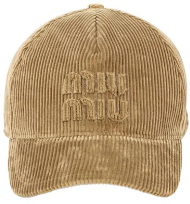 (W) MIU MIU 棕色布料棒球帽附logo. 5HC1792F81F0401 Order (W) MIU MIU 棕色布料棒球帽附logo. 5HC1792F81F0401