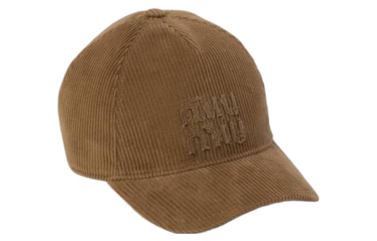 Lookbook (W) MIU MIU 棕色布料棒球帽附logo. 5HC1792F81F0401