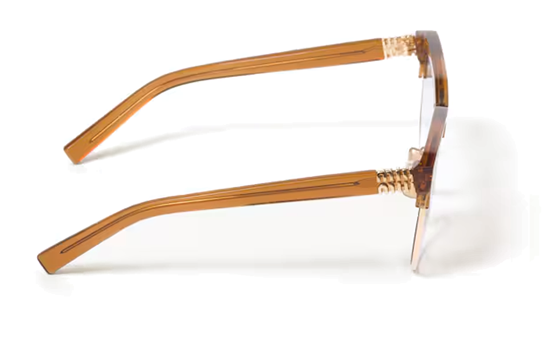 (Women) MIU MIU  Brown Irregular Sunglasses with Logo Temples. SMU09ZE15TF08K1C057 圖 4