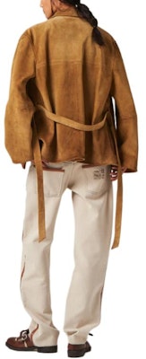 (W) Pantalones Casuales con Cremallera y Rayas Marrones de Ajuste Relajado MIU MIU MP1786-14Z3-F0A5T-S-OOO Shop (W) Pantalones Casuales con Cremallera y Rayas Marrones de Ajuste Relajado MIU MIU MP1786-14Z3-F0A5T-S-OOO