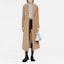Lookbook (Women) MIU MIU Camel Belted Long Coat with Plain Lapel Design. MS1912-11KT-F0040