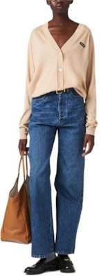 (W) MIU MIU 粉紅羊絨絲綢V領開襟衫 MMF706-12PZ-F0627-S-231 Lookbook (W) MIU MIU 粉紅羊絨絲綢V領開襟衫 MMF706-12PZ-F0627-S-231