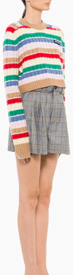 (Women) MIU MIU Cashmere Striped Sweater Camel Brown. MML547-10CX-F0040 Purchase (Women) MIU MIU Cashmere Striped Sweater Camel Brown. MML547-10CX-F0040