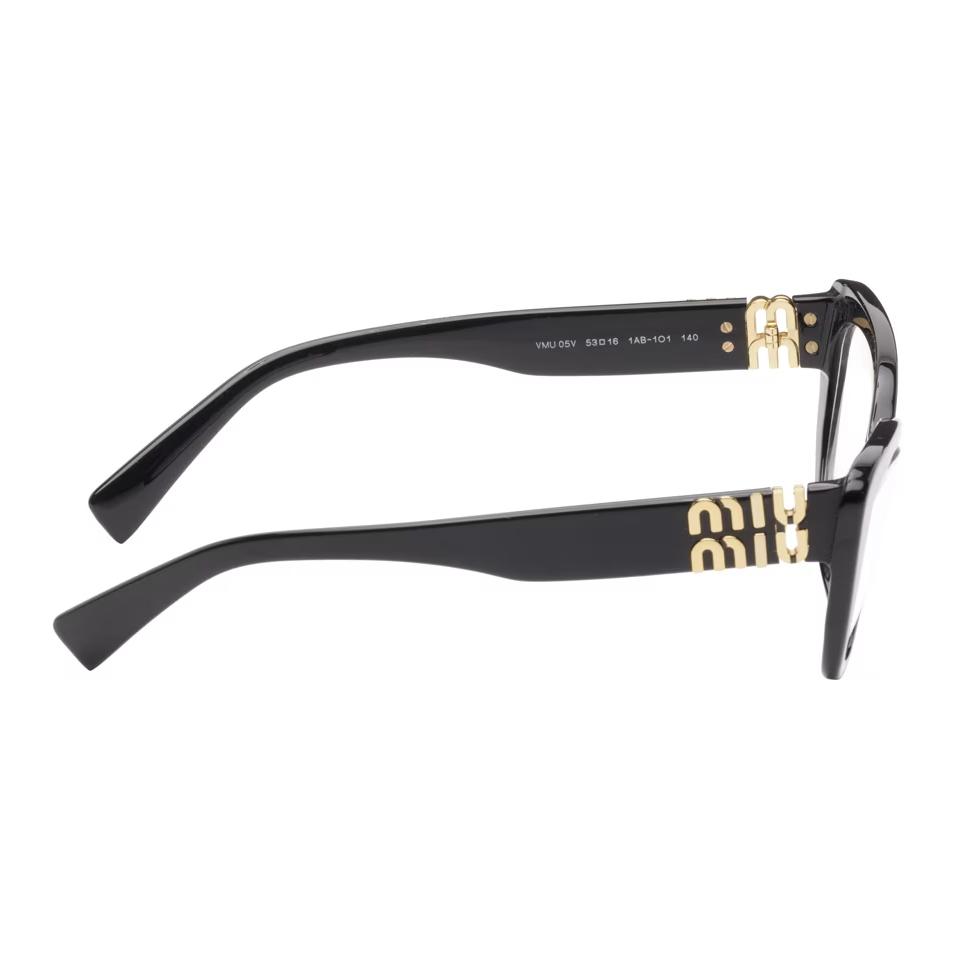 Lookbook (Women) MIU MIU  Cat-Eye Black Optical Glasses with Logo Detail. 0MU05VV8056597887151
