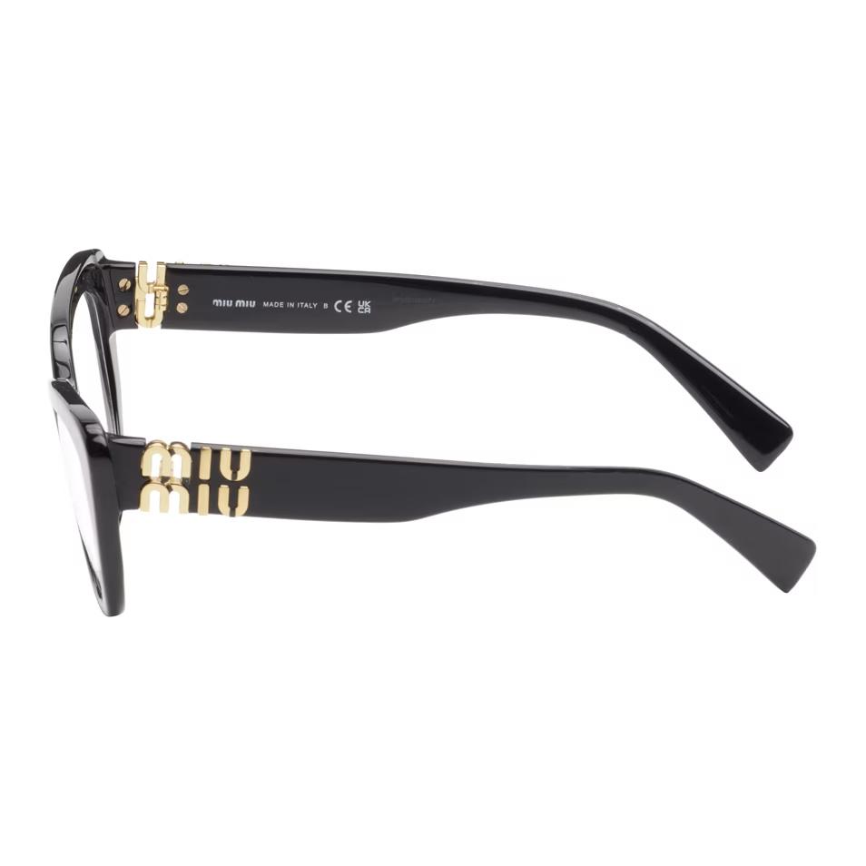 Shop (Women) MIU MIU  Cat-Eye Black Optical Glasses with Logo Detail. 0MU05VV8056597887151