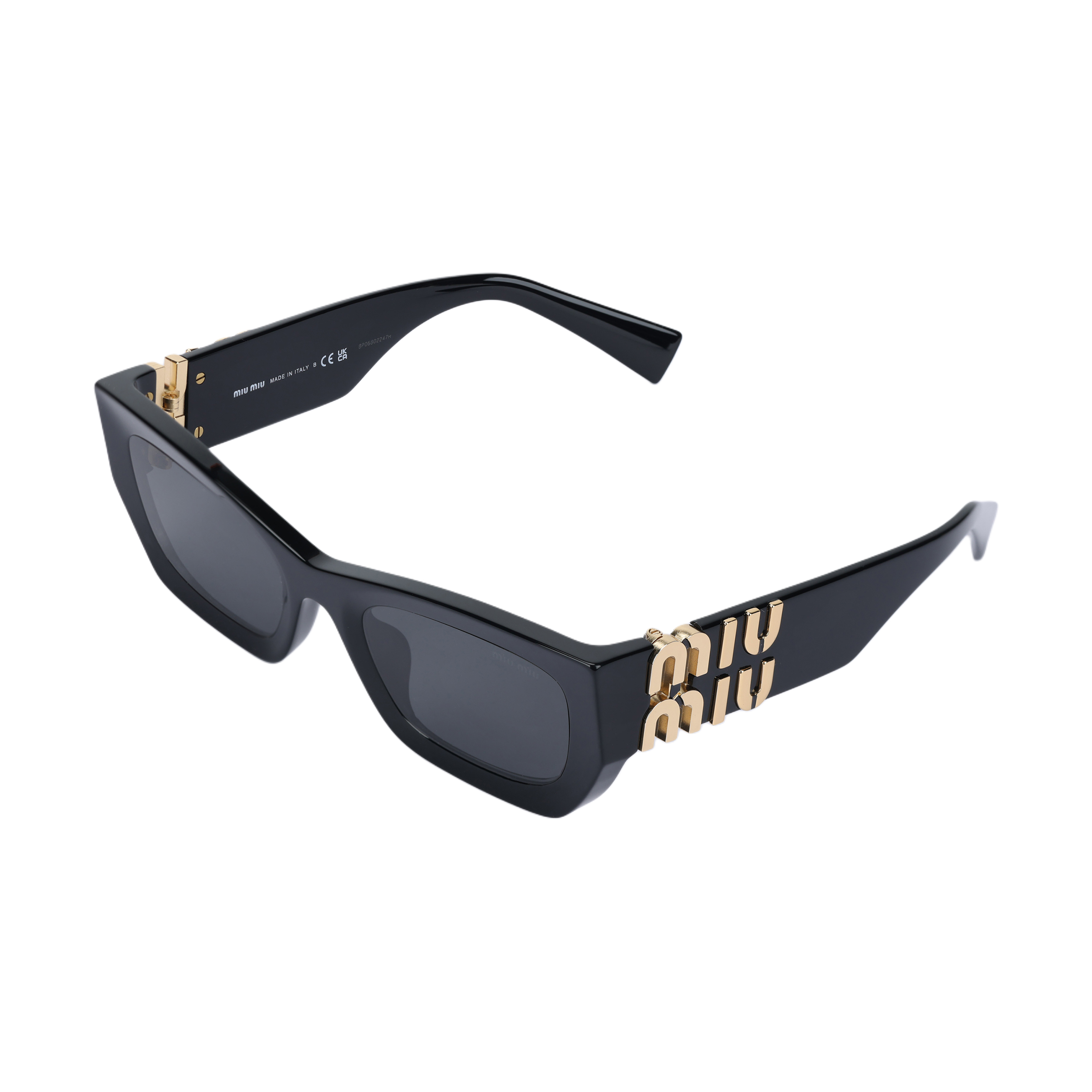 Order (W) MIU MIU 黑色全框猫眼塑料太阳镜 09WS 1AB5S0 53 22