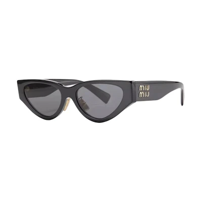 (Women) MIU MIU Cat-Eye Sunglasses with Logo and Metal Frame, Multicolor. OMU03ZS