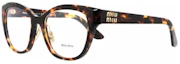 Order (Women) MIU MIU Cat-Eye Tortoiseshell Optical Frame with Logo Design. VMU05XF-VAU1O1