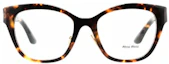 Shop (Women) MIU MIU Cat-Eye Tortoiseshell Optical Frame with Logo Design. VMU05XF-VAU1O1