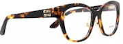 Purchase (Women) MIU MIU Cat-Eye Tortoiseshell Optical Frame with Logo Design. VMU05XF-VAU1O1