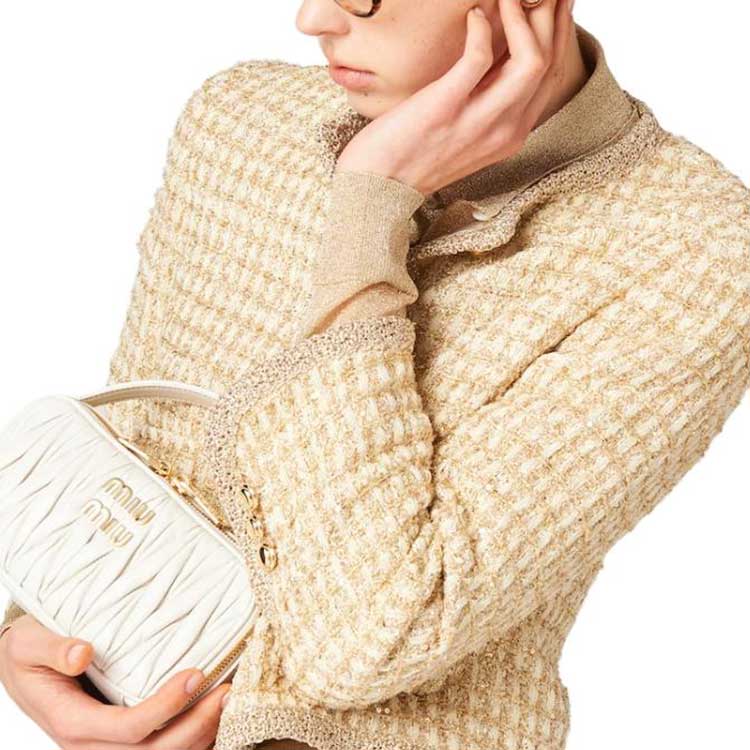 (Women) MIU MIU  Checkered Short Round-Neck Buttoned Jacket. MH1903-1377-F0C58-S-OOO 圖 5