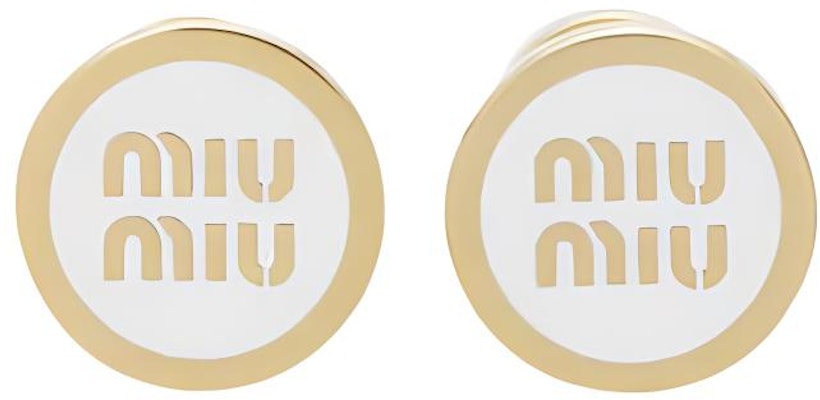 (W) MIU MIU Pendientes Clásicos con Logo y Tachuelas Metálicas - Dorado 5JO912_2F6T_F0009 Buy (W) MIU MIU Pendientes Clásicos con Logo y Tachuelas Metálicas - Dorado 5JO912_2F6T_F0009