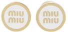 Order (W) MIU MIU Pendientes Clásicos con Logo y Tachuelas Metálicas - Dorado 5JO912_2F6T_F0009