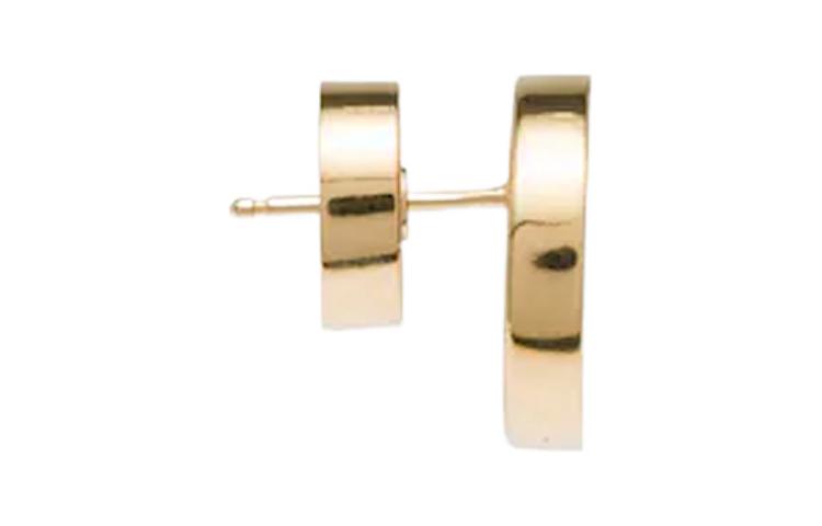 Lookbook (W) MIU MIU Pendientes Clásicos con Logo y Tachuelas Metálicas - Dorado 5JO912_2F6T_F0009