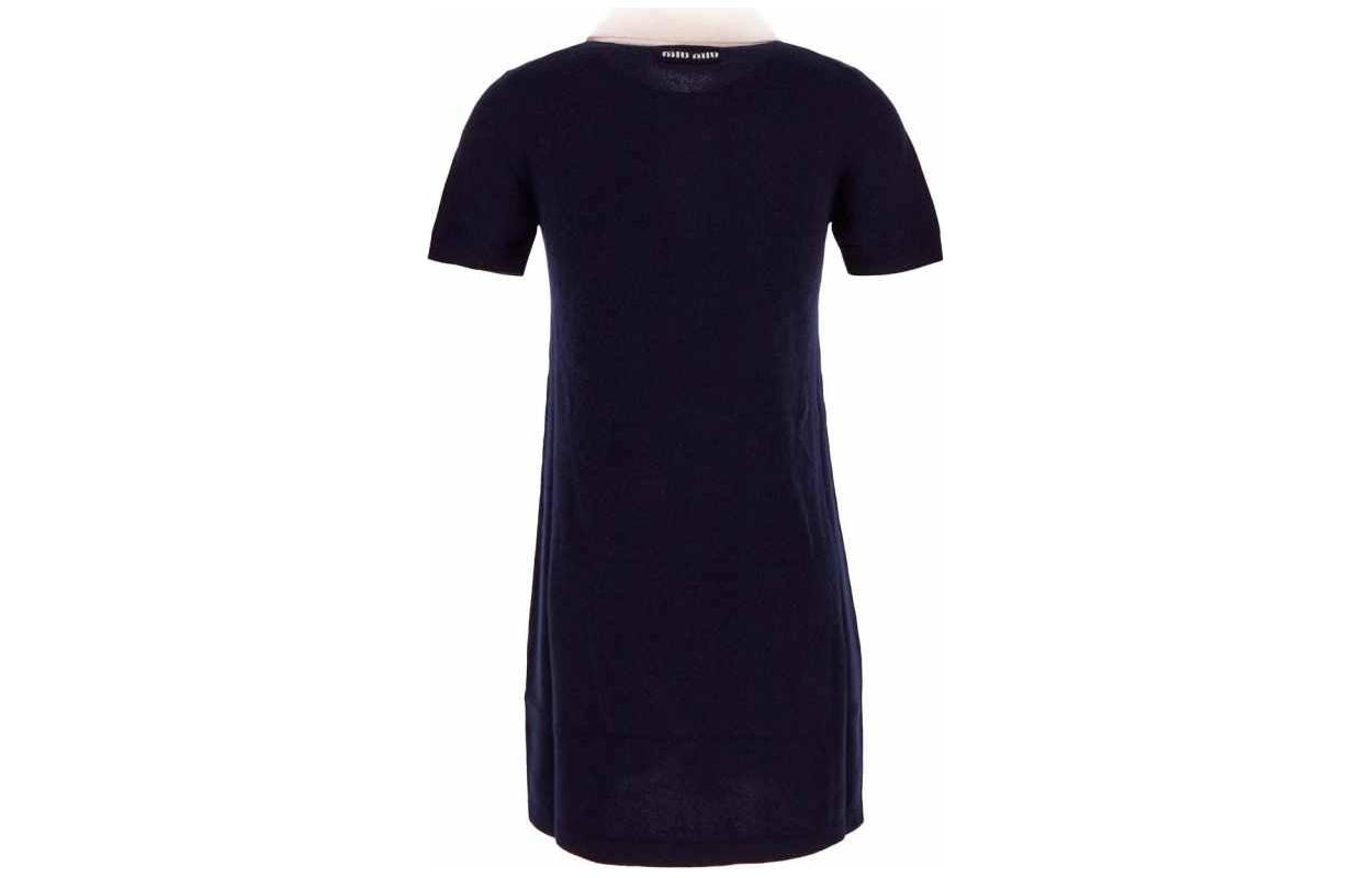 (Women) MIU MIU  Color-Block Short Sleeve Mini Dress in Blue. MMA807-12K-GF022-X 圖 3