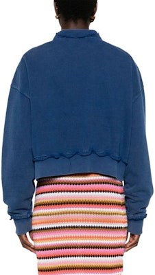 (W) ミュウミュウ カラーブロック レタージャカード オーバーサイズ スウェットシャツ ブルー POIZON240805435 Shop (W) ミュウミュウ カラーブロック レタージャカード オーバーサイズ スウェットシャツ ブルー POIZON240805435