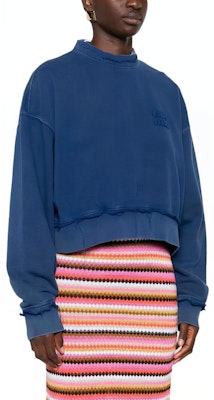 (W) ミュウミュウ カラーブロック レタージャカード オーバーサイズ スウェットシャツ ブルー POIZON240805435 Purchase (W) ミュウミュウ カラーブロック レタージャカード オーバーサイズ スウェットシャツ ブルー POIZON240805435