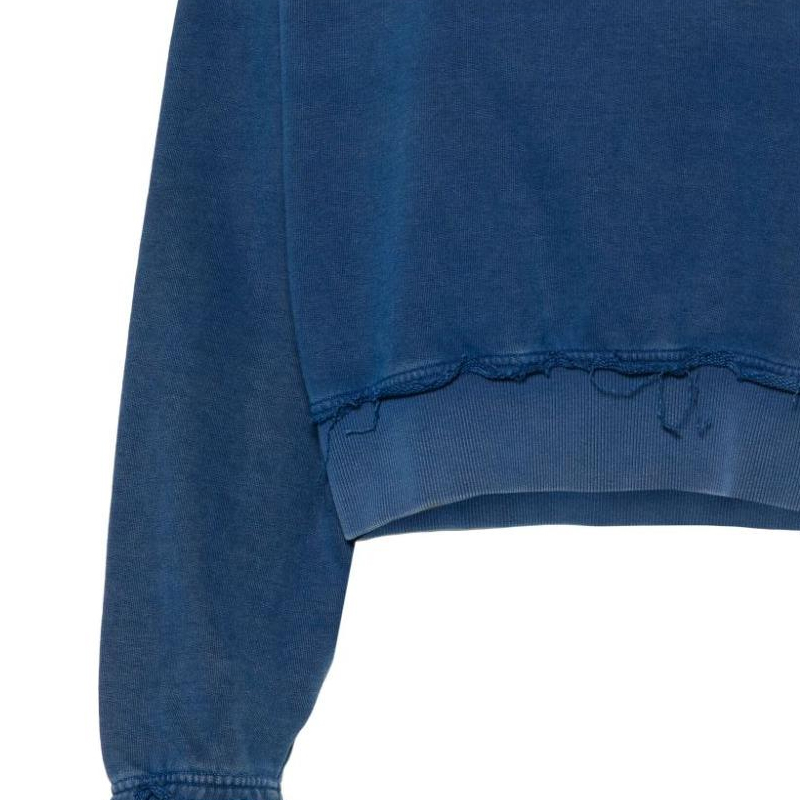Details for (W) ミュウミュウ カラーブロック レタージャカード オーバーサイズ スウェットシャツ ブルー POIZON240805435