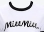 Sizing (W) MIU MIU 拼色徽标印花短袖圆领T恤 白色. MJN520-14ES-F0964