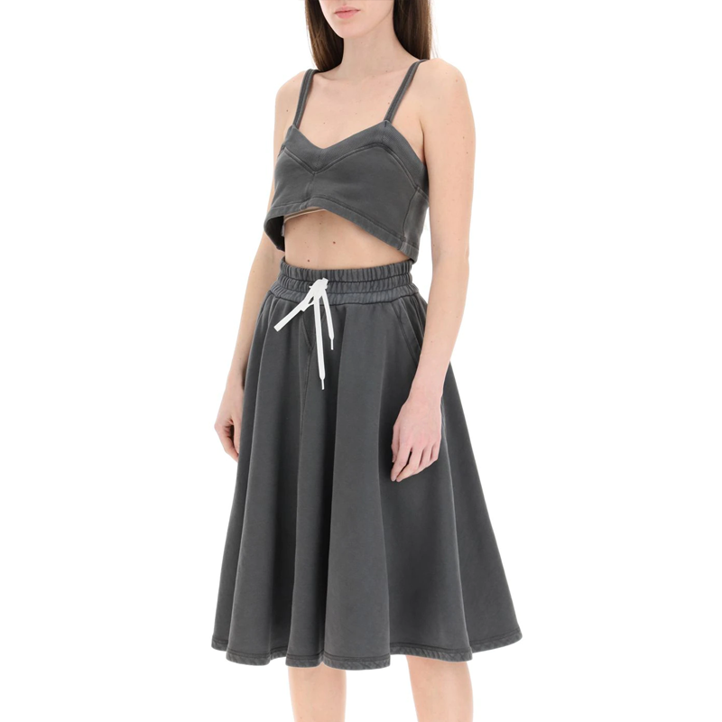 Lookbook (W) MIU MIU 拼色标志罗纹针织背心上衣。 211151DTO000006-F0D65