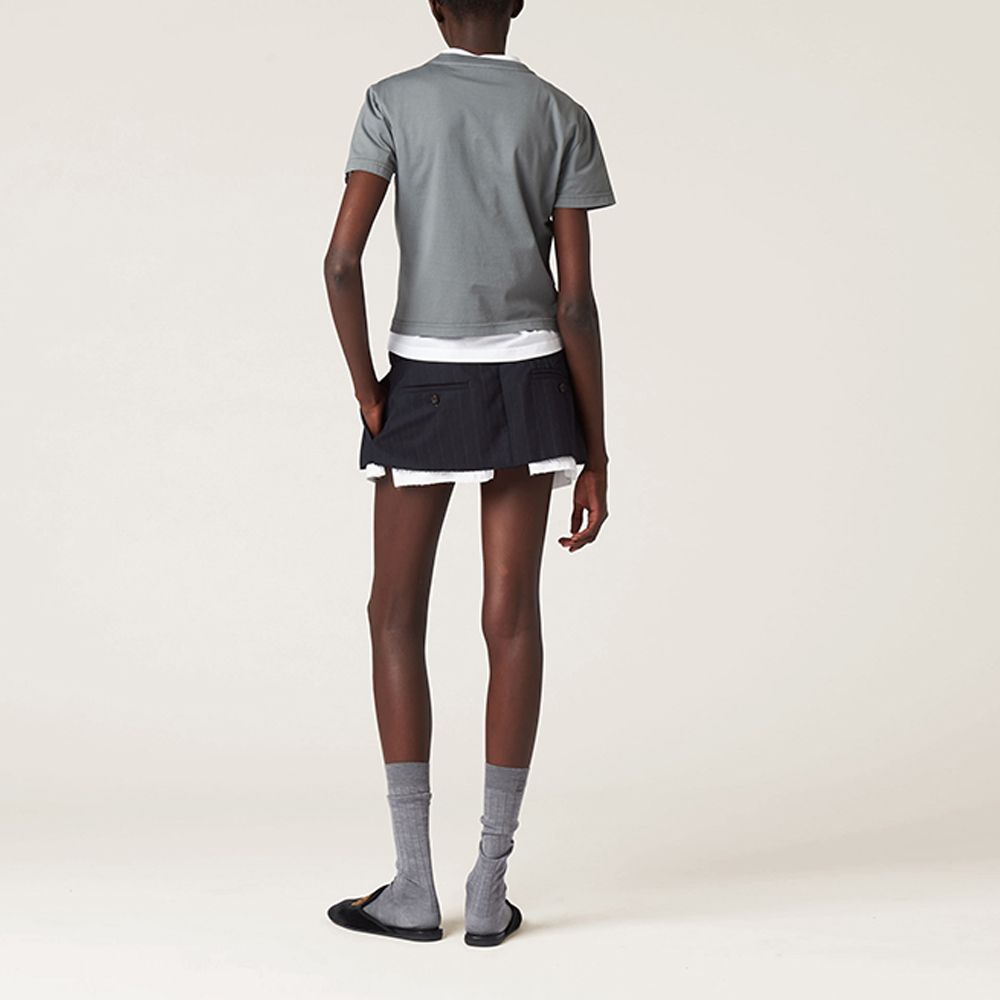 Shop (W) MIU MIU 圆领短袖直筒T恤 SS24休闲款上衣 MJN467-137L-F0D65-S-231