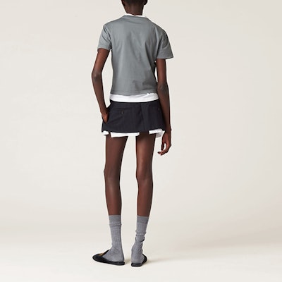 (W) MIU MIU 圆领短袖直筒T恤 SS24休闲款上衣 MJN467-137L-F0D65-S-231 Shop (W) MIU MIU 圆领短袖直筒T恤 SS24休闲款上衣 MJN467-137L-F0D65-S-231