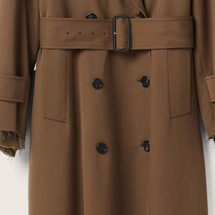 Details for (Women) MIU MIU  Double-Breasted Mid-Length Coat in Soft Beige. MS1994-108N-F0594-S-OOO