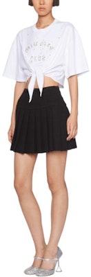 (W) MIU MIU 刺绣纯棉针织短款上衣 白色 MJN364-10OS-F0009 Lookbook (W) MIU MIU 刺绣纯棉针织短款上衣 白色 MJN364-10OS-F0009