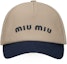 Buy (W) MIU MIU 綉標布料棒球帽卡其色 5HC179_2CQ1_F0LMV