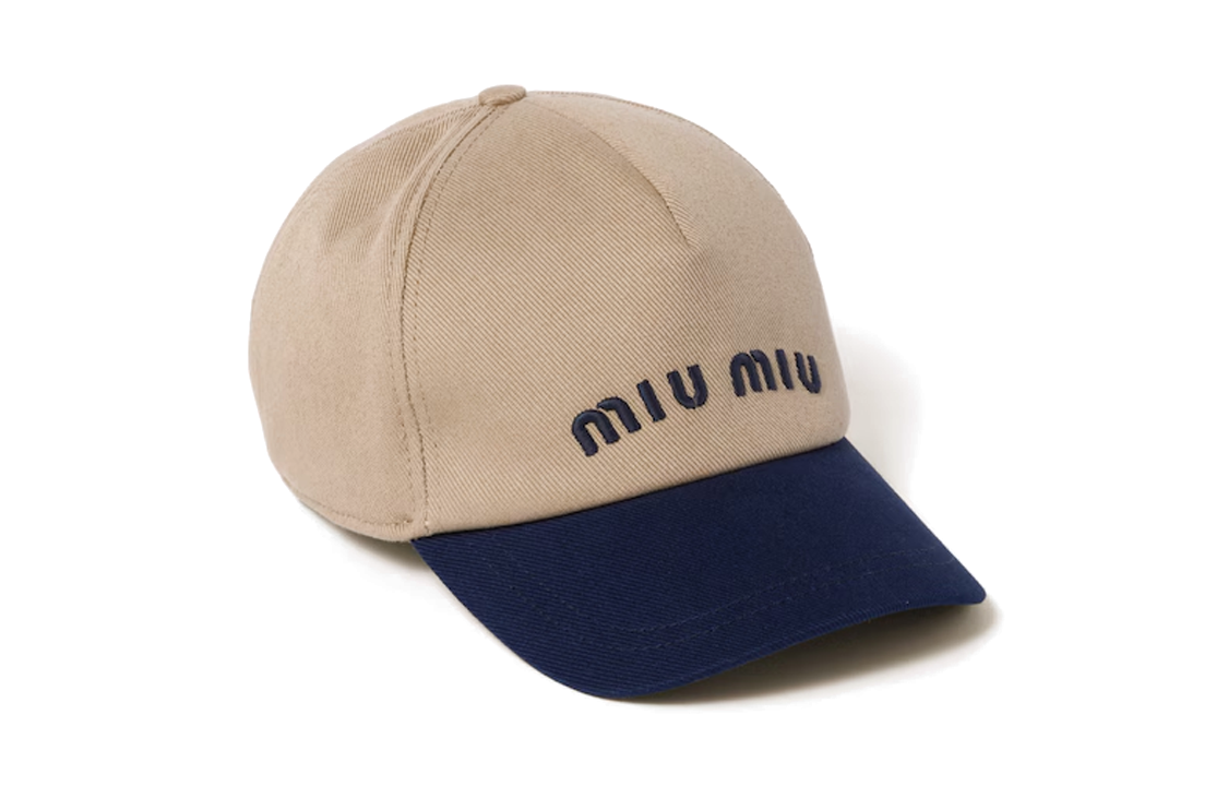 Order (W) MIU MIU 綉標布料棒球帽卡其色 5HC179_2CQ1_F0LMV
