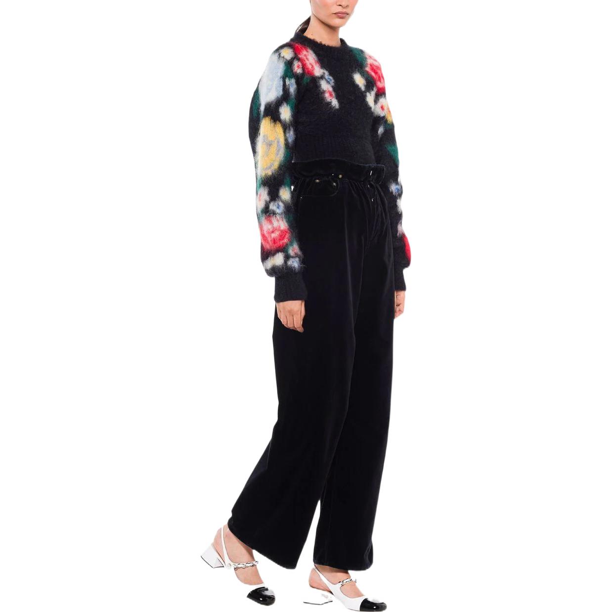 (Women) MIU MIU  Floral Knit Crewneck Sweater Black MML543-1Z4K-F0002 圖 3