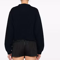 Shop (W) MIU MIU FW23 藍色字母刺繡V領針織開衫 MMF865-103Z-F0008-S-OOO