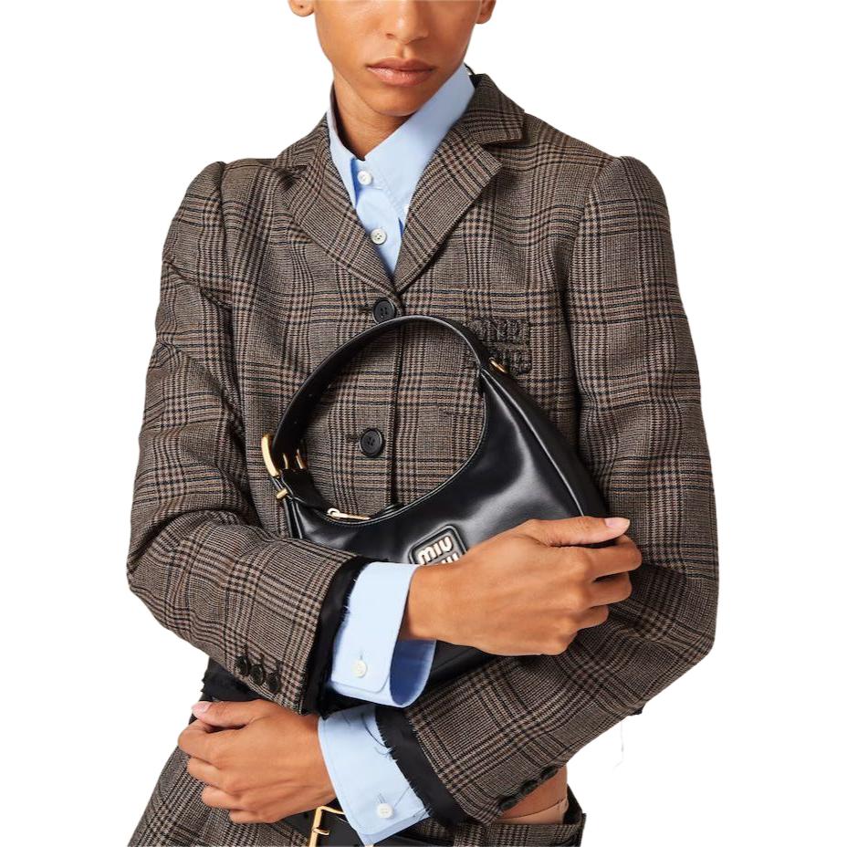 Purchase (W) MIU MIU 2023秋冬系列 條紋單排扣休閒夾克 樹皮棕色款。 MH1783-13JL-F063M-S-231