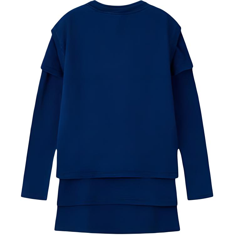 Lookbook (Women) MIU MIU  FW24 Blue Logo Crewneck Long Sleeve T-Shirt 3-Pack. MJE15-15AW-F0008-S-OOO