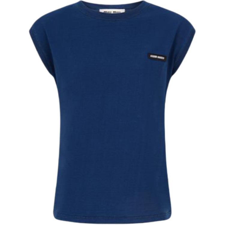 Details for (Women) MIU MIU  FW24 Blue Logo Crewneck Long Sleeve T-Shirt 3-Pack. MJE15-15AW-F0008-S-OOO