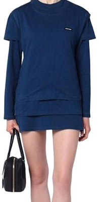 (Women) MIU MIU FW24 Blue Logo Crewneck Long Sleeve T-Shirt 3-Pack. MJE15-15AW-F0008-S-OOO Cheap (Women) MIU MIU FW24 Blue Logo Crewneck Long Sleeve T-Shirt 3-Pack. MJE15-15AW-F0008-S-OOO