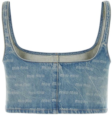 (W) MIU MIU 宝石蓝无袖拼接方领连衣裙上衣 GWT058_14HT_F0013 Order (W) MIU MIU 宝石蓝无袖拼接方领连衣裙上衣 GWT058_14HT_F0013