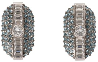(Women) MIU MIU Gemstone Embellished Metal Earrings - Silver. 5IO1212CRH (Women) MIU MIU Gemstone Embellished Metal Earrings - Silver. 5IO1212CRH