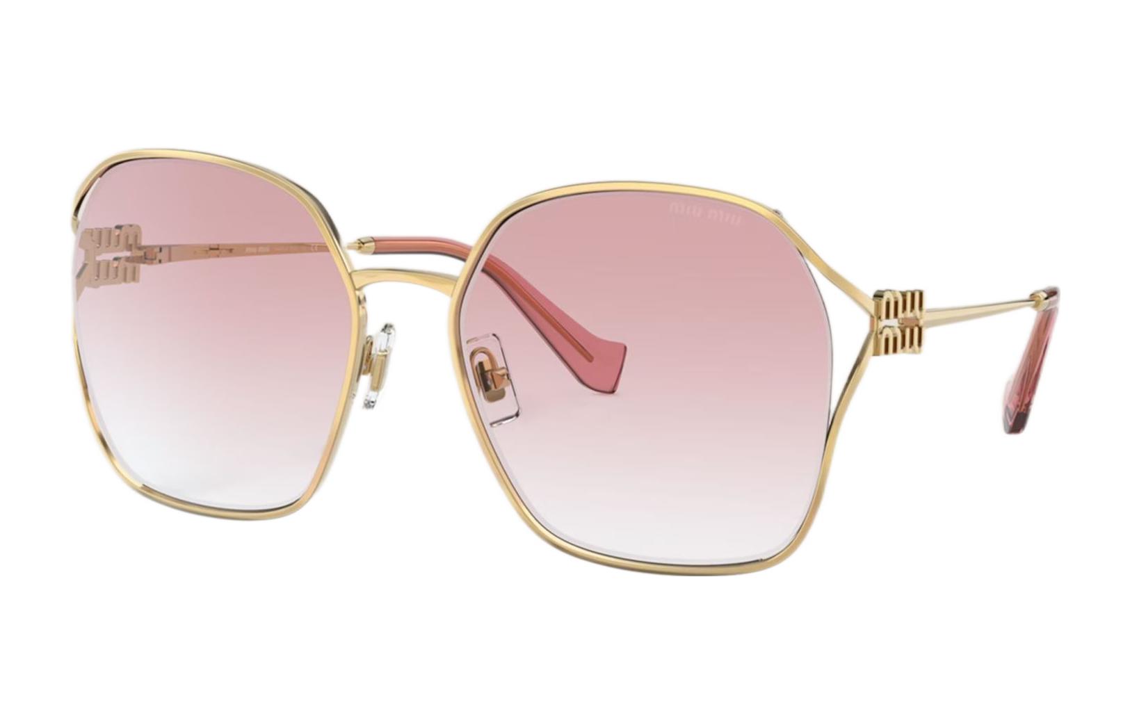 (Women) MIU MIU  Gold Irregular Full-Rim Metal Sunglasses. SMU52W_E5AK_FE06S_C_060 圖 2