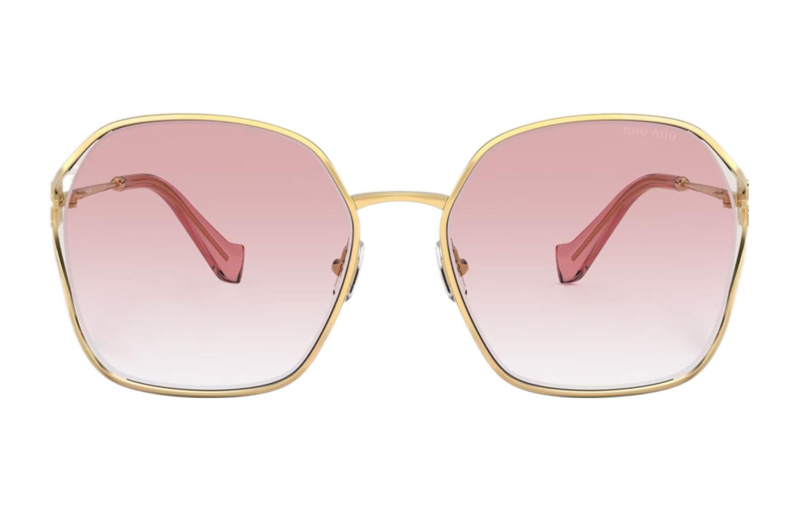(Women) MIU MIU  Gold Irregular Full-Rim Metal Sunglasses. SMU52W_E5AK_FE06S_C_060 圖 3