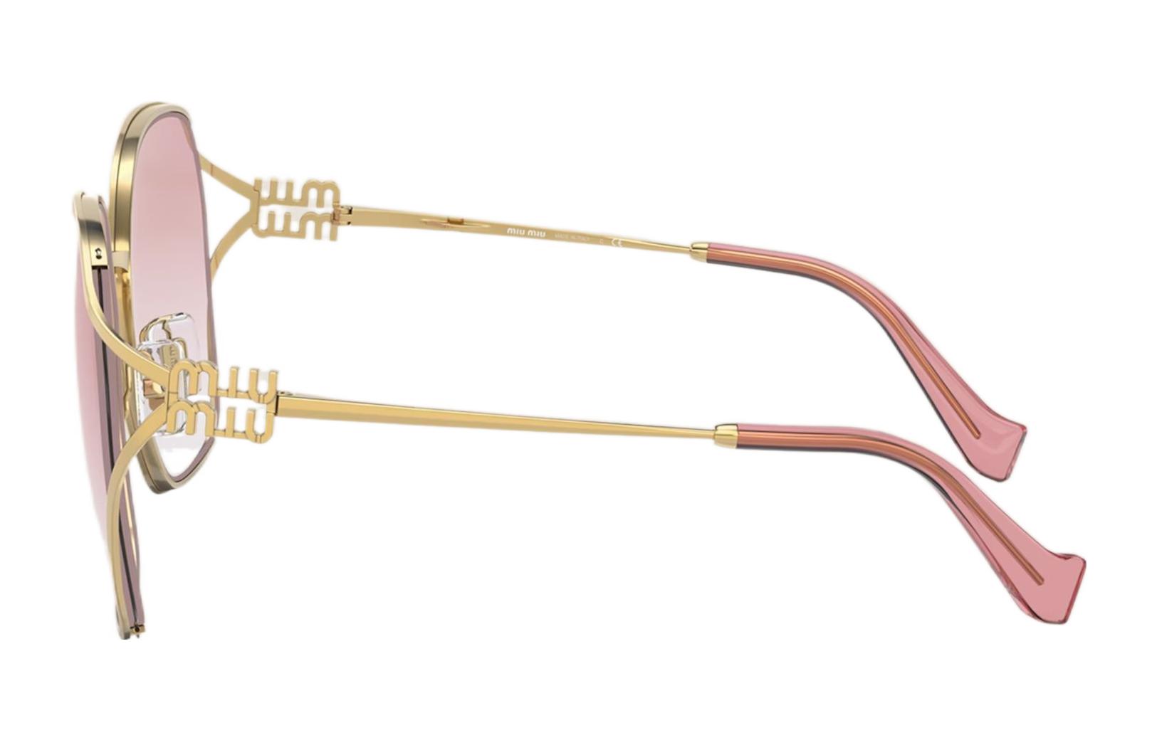 (Women) MIU MIU  Gold Irregular Full-Rim Metal Sunglasses. SMU52W_E5AK_FE06S_C_060 圖 4