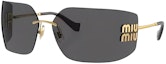 Buy (W) MIU MIU 金色不规则金属边带侧标太阳镜. MU54YS5AK5S0