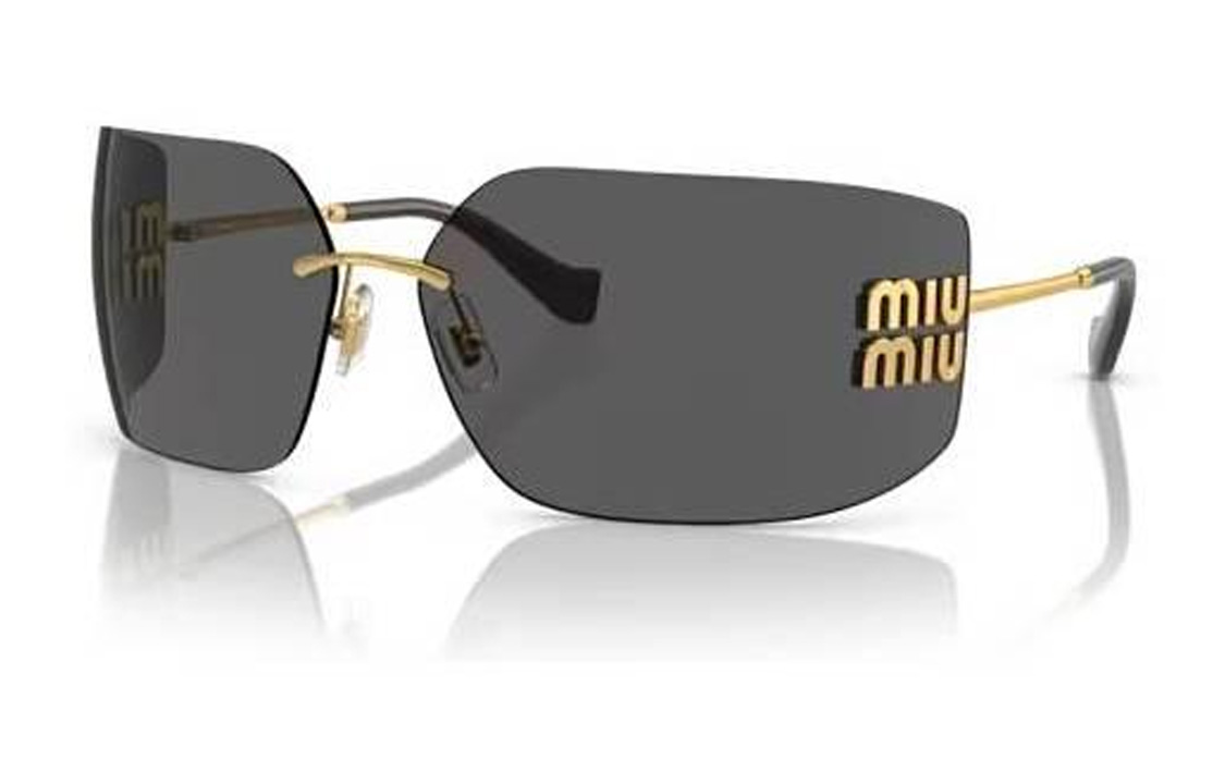 Order (W) MIU MIU 金色不规则金属边带侧标太阳镜. MU54YS5AK5S0