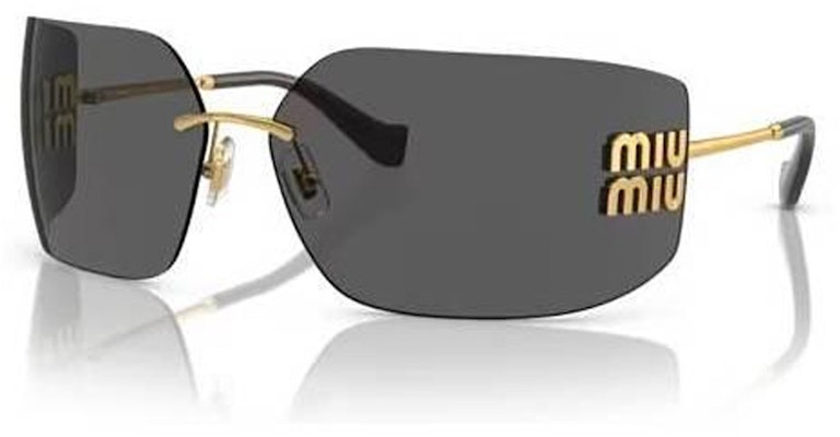 (W) MIU MIU 金色不规则金属边带侧标太阳镜. MU54YS5AK5S0 Order (W) MIU MIU 金色不规则金属边带侧标太阳镜. MU54YS5AK5S0