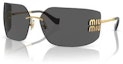 Order (W) MIU MIU 金色不规则金属边带侧标太阳镜. MU54YS5AK5S0