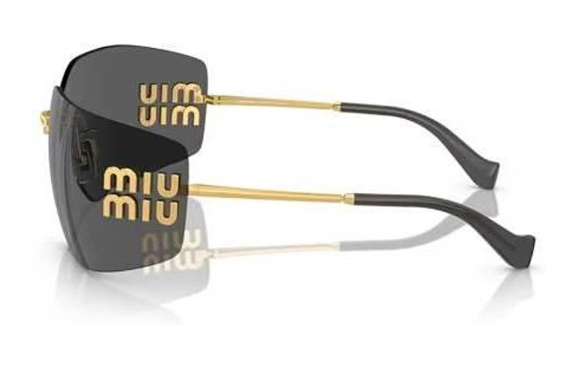 Shop (W) MIU MIU 金色不规则金属边带侧标太阳镜. MU54YS5AK5S0